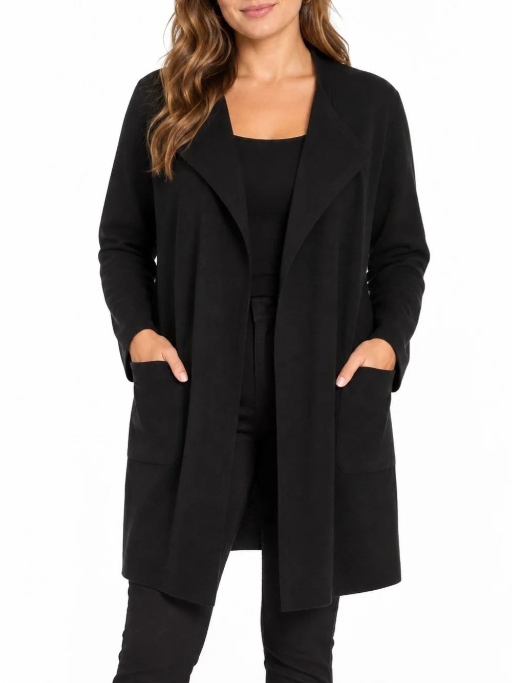 J. Crew Juliette Collarless Sweater Blazer L Black Metino Wool Cotton NWT $158